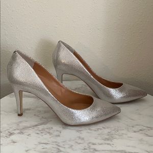 COPY - Jcrew silver suede pumps
